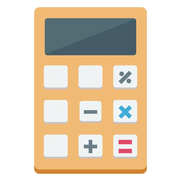 Accounting Calculation Color Isolated Vector Icon Which Can Easily Modified — Stock Vector