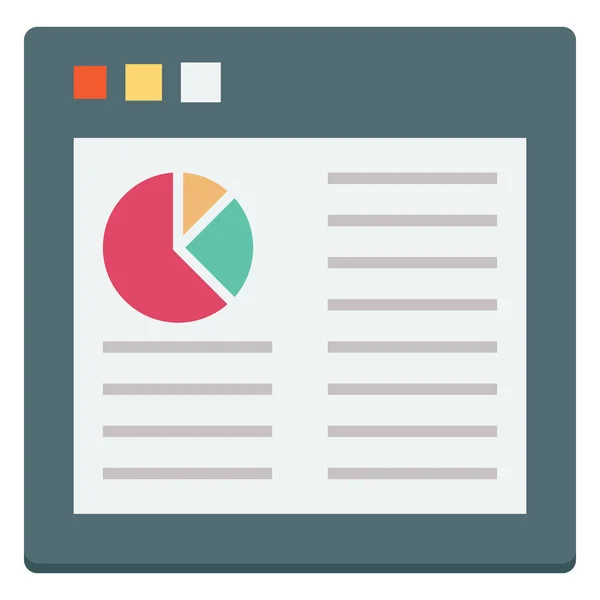Icona Vettoriale Isolata Colori Analitica Infografica Che Può Essere Facilmente — Vettoriale Stock