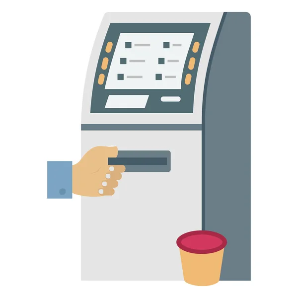 Atm Atm Machine Color Isolated Vector Icon Which Can Easily — Stock Vector