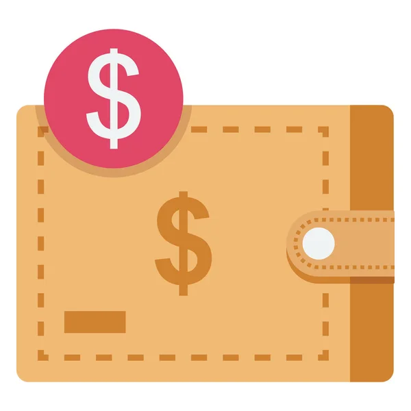 Billfold Wallet Card Holder Color Isolated Vector Icon Which Can — 스톡 벡터