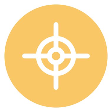 Aim, bullseye Bold Vector Icon which can be easily edited or modified