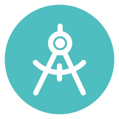 Compass, design Bold Vector Icon which can be easily edited or modified