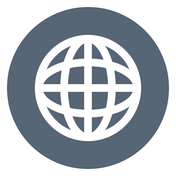 Aarde Globe Bold Vector Icon Die Gemakkelijk Kan Worden Bewerkt — Stockvector
