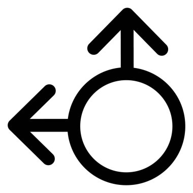 Gender, male Bold Vector Icon which can be easily edited or modified