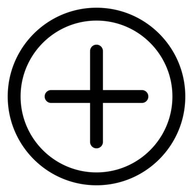 Increase, plus Bold Vector Icon which can be easily edited or modified