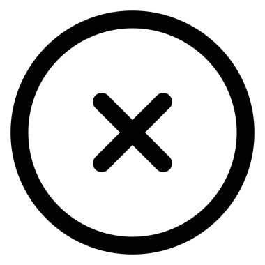 Cross, cross sign Bold Vector Icon which can be easily edited or modified