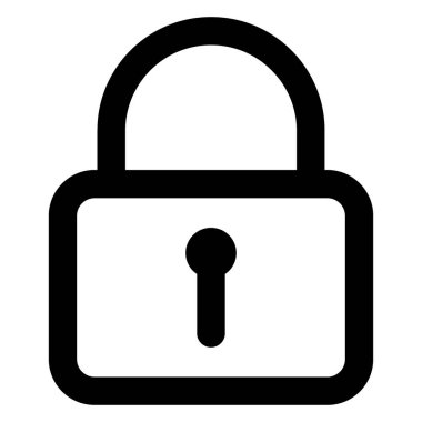 Closed, encryption Bold Vector Icon which can be easily edited or modified