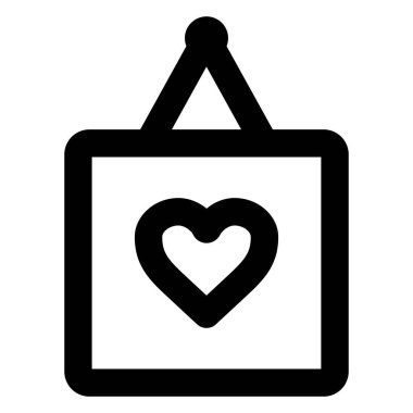 Calendar, heart Bold Vector Icon which can be easily edited or modified