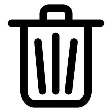 Bin, delete Bold Vector Icon which can be easily edited or modified