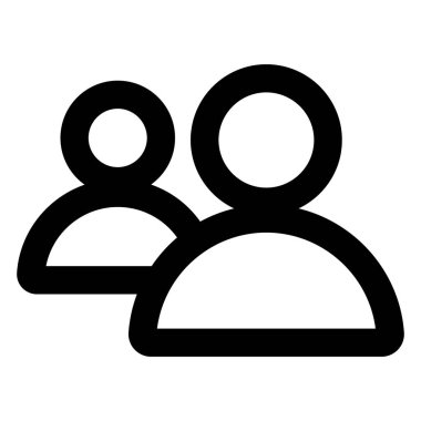 Team, Account Bold Vector Icon which can be easily edited or modified