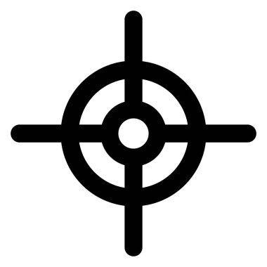 Aim, bullseye Bold Vector Icon which can be easily edited or modified
