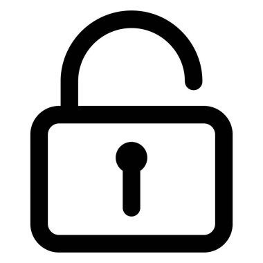 Login, opened Bold Vector Icon which can be easily edited or modified