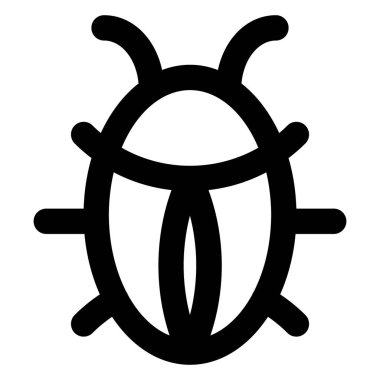 Antivirus, bug Bold Vector Icon which can be easily edited or modified