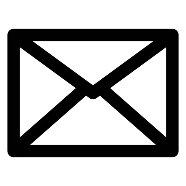 Zamknięte Mail Pogrubiona Ikona Wektora Które Mogą Być Łatwo Edytowane — Wektor stockowy