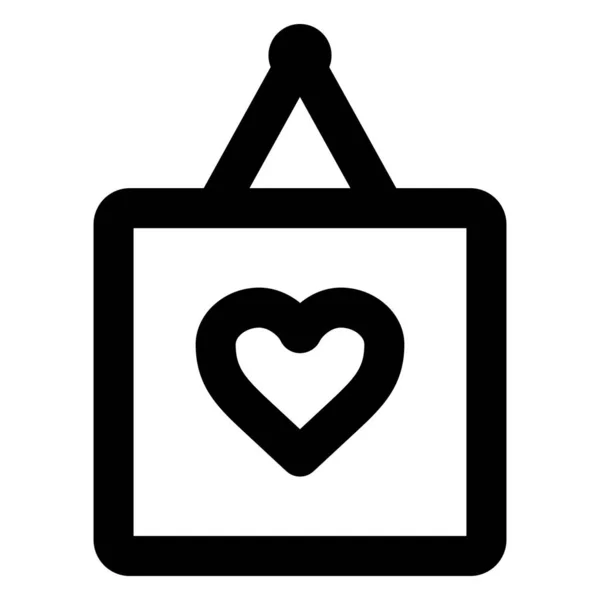 Calendar Heart Bold Vector Icon Which Can Easily Edited Modified — Stok Vektör