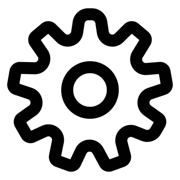 Cogwheel Configuración Ícono Vector Negrita Que Puede Editar Modificar Fácilmente — Vector de stock