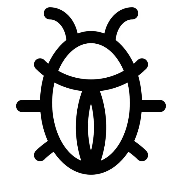 Antivirus Bug Bold Vector Icon Which Can Easily Edited Modified — Stock vektor