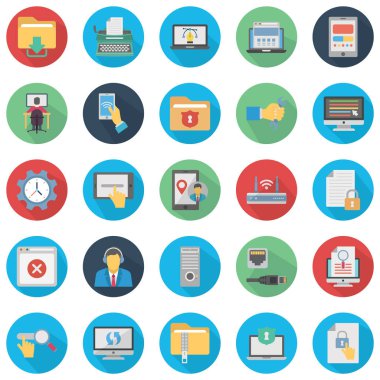 Web Programlama ve Düz simgeleri ayarlandığında her bir simge kolayca değiştirilebilir ya da düzenlenebilir