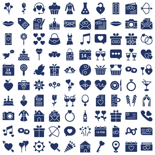 Valentine Day Isolated Vector Icons Set Every Single Icon Can — 스톡 벡터