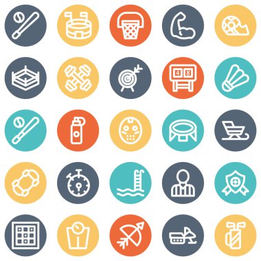 Cesur dış hat vektör simgesi seti her bir simge kolayca değiştirilebilir ya da düzenlenebilir