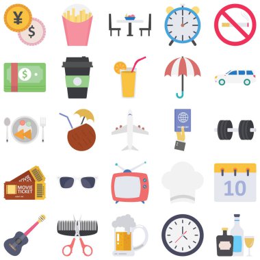 Mobileotel ve Servis Renk Vektörü simgeleri her simgeyi kolaylıkla düzenleyebilir ya da düzenleyebilir.