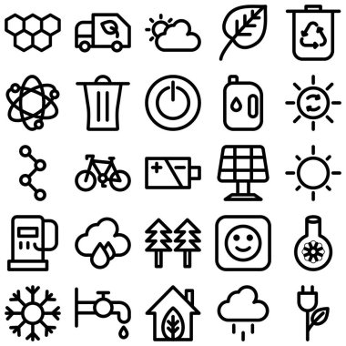   Ekoloji Kalın geri dönüşüm kalın çizgi vektör simgesi kolayca düzenleyebilirsiniz