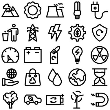   Ekoloji Kalın geri dönüşüm kalın çizgi vektör simgesi kolayca düzenleyebilirsiniz