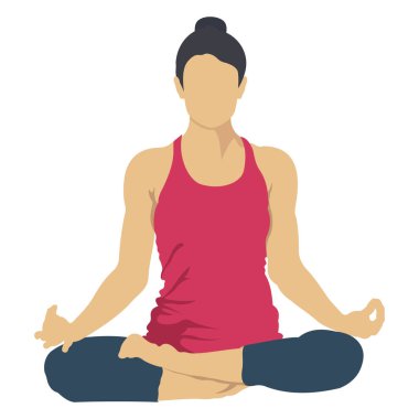 Kolayca değiştirebilen ya da düzenleyebilen yoga renk vektörü simgesi