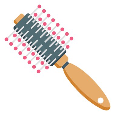 Kolayca düzenleyebilen ya da düzenleyebilen Saç Fırçası renk vektörü simgesi 