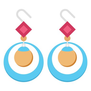 Kolayca değiştirebilen veya düzenleyebilen küpe renk vektörü simgesi