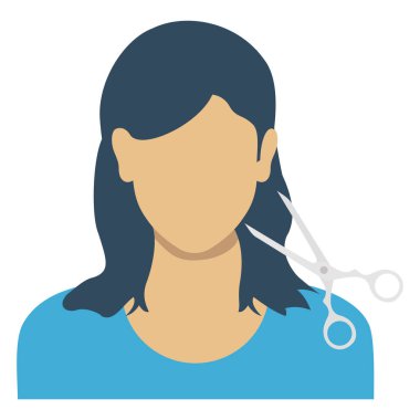 Kolayca düzenleyebilen ve değiştirebilen renk vektör simgesi kuaförü