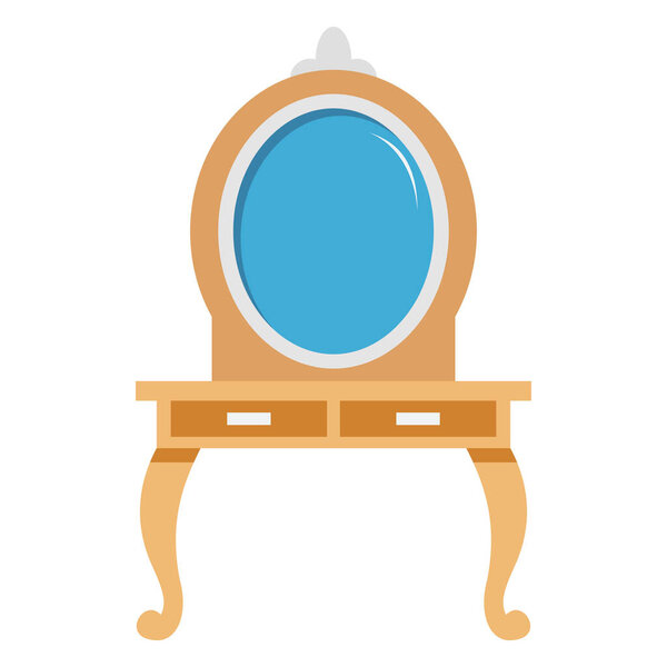 Basic Vanity Tvanity table, furniture, dresser, dressing table, mirror, dressing vanity, bedroom vanity, bedroom furniture, makeup mirror, domestic furniture, vanity unitable color vector icon which can easily modify or edit