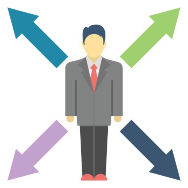 Zorluklar, şans renk vektörü simgesi kolayca değiştirilebilir veya düzenlenebilir