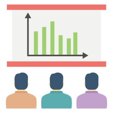 İş toplantısı, konferans Renk vektörü simgesi kolaylıkla düzenlenebilir