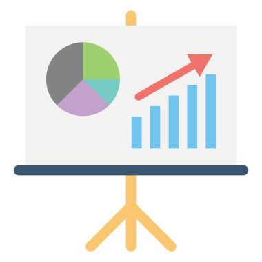 İş, iş analizi Renk vektör simgesi kolaylıkla düzenleyebilen