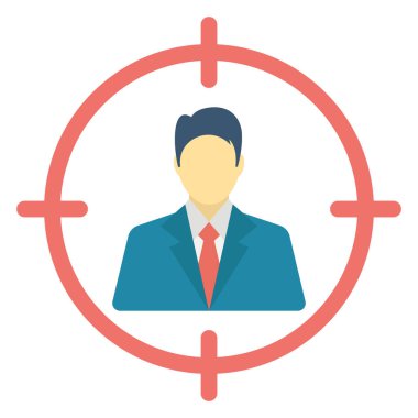  İş hedefi, iş hedefi renk vektörü simgesi kolayca düzenlenebilir veya değiştirilebilir