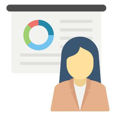 İş analisti, veri analisti Renk vektörü simgesi kolayca düzenleyebilen