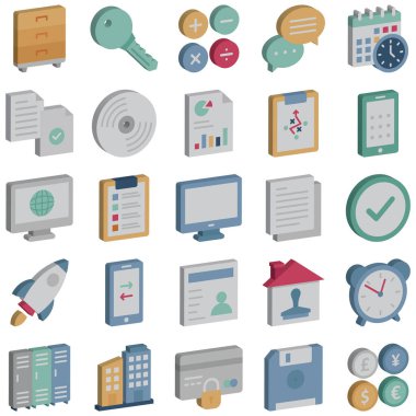 Global Business Isometric Vektör simgeleri her bir simgeyi kolaylıkla düzenleyebilir ya da düzenleyebilir