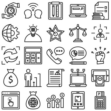 Global Business izole edilmiş vektör simgeleri her bir simge kolayca değiştirilebilir veya düzenlenebilir
