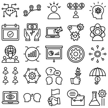 Global Business izole edilmiş vektör simgeleri her bir simge kolayca değiştirilebilir veya düzenlenebilir