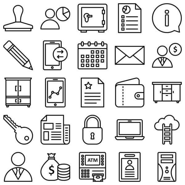 Global Business Isolated Vector Pictogrammen Ingesteld Elk Pictogram Kan Gemakkelijk — Stockvector