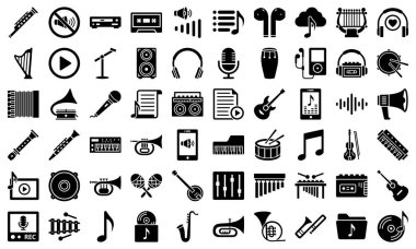 Çokluortam ve Müzik Satırı biçim vektör simgeleri her bir simgeyi kolaylıkla düzenleyebilir ya da düzenleyebilir 