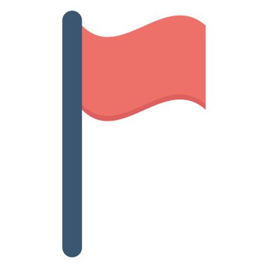 Simgeyi kolayca düzenleyebilen ya da düzenleyebilen Bayrak Renk Vektörü Simgesi 