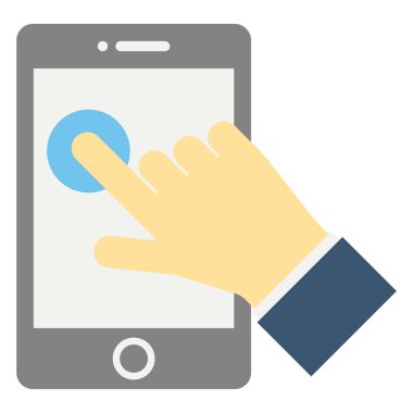 Simgeyi kolayca düzenleyebilen veya düzenleyebilen Cep telefonu Renk Vektörü Simgesi 