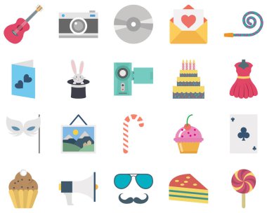 Kolayca simgeyi düzenleyebilen ve düzenleyebilen Parti Anc Kutlama Vektörü Simgesi 