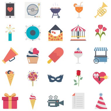 Kolayca simgeyi düzenleyebilen ve düzenleyebilen Parti Anc Kutlama Vektörü Simgesi 