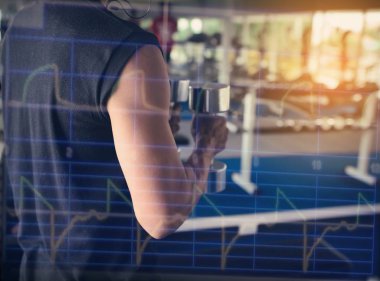 Ağırlık mı vintage tarzı güçlü kas adam