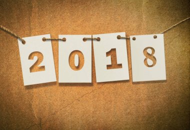 2018 kağıt karton üzerinde asılı üzerinde