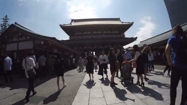 Tokyo Japão Outubro 2016 Pessoas Não Identificadas Templo Senso Outubro — Vídeo de Stock