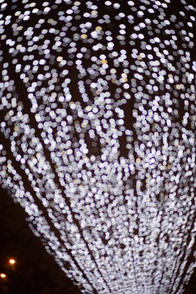 Texture Christmas Lights Garlands Blur Background Holiday Lights Bokeh — Stock Photo, Image